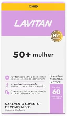 Multivitamínico Lavitan 50+ Mulher Com 60 Comprimidos