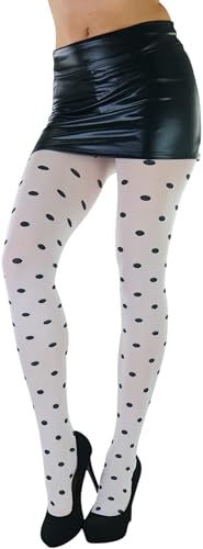 Image of ToBeInStyle Women's Fun Polka Dot Tights Pantyhose & Thigh High Socks Hosiery
