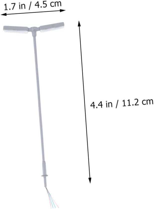 jojofuny 2Pcs Street Lamp Models for DIY Sand Table Decoration Durable Light Post with Flat Bottom for Miniature Craft Lovers for Model Railway and House Decor