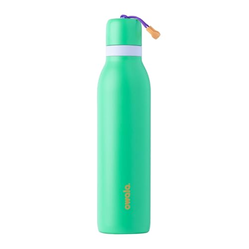 Image of Owala FreeSip Twist Insulated Stainless Steel Water Bottle with Straw for Sports and Travel, BPA-Free, 24-oz, Sweet Pea