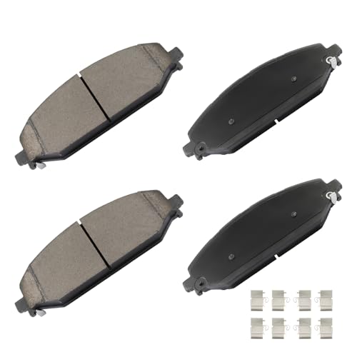 Image of cciyu D2179 Front Ceramic Disc Brake Pads Kit For Jeep For Grand Wagoneer 2022-2024,For Grand Wagoneer L 2023-2024,For Wagoneer 2022-2024,For Wagoneer L 2023-2024,For Ram For 1500 2019-2024