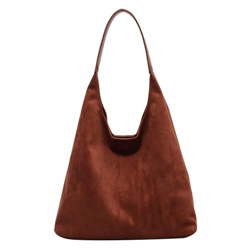 Sac à bandoulière ample daim rétro femmes sac main fourre-tout travail grand