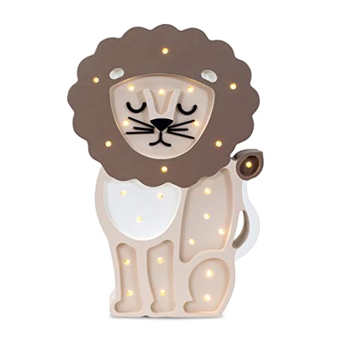 Lampe Lion Little Lights veilleuse enfant en bois pour chambre