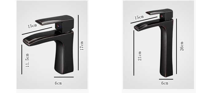 Mitigeur noir pour lavabo de salle de bain moderne chic - 2