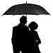 urophylla Golf Umbrella Windproof Large Rain Umbrella, Auto Open Oversize 62 Inch Black Stick Umbrella 8 Ribs Umbrella for Men and Women