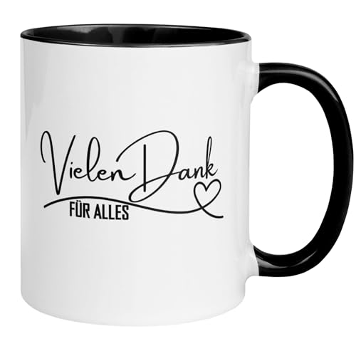 Danke Dankeschön Tasse | Vielen Dank für alles | Danke für Alles Geschenk Tasse mit Spruch | Lieblingsmensch - Herzensmensch | Einfach Mal Danke Sagen | Dankesspruch