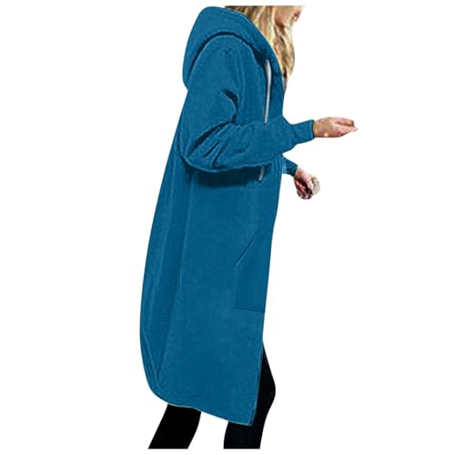 Sweat à capuche femme long zippé fini les coups de froid