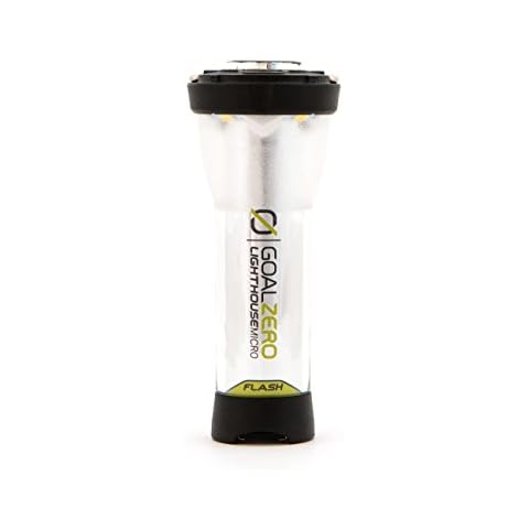 Goal Zero Lighthouse Micro Flash Lamp Lantern Flash light Torch USB Rechargeable Dimmable IPX6 Rated Built-In Flashlight 68 g Weight USB Port Input 150 Lumens Solar Ready Cover