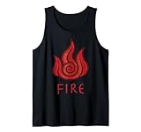 Avatar: The Last Airbender Fire Element Symbol Text Sketch Tank Top