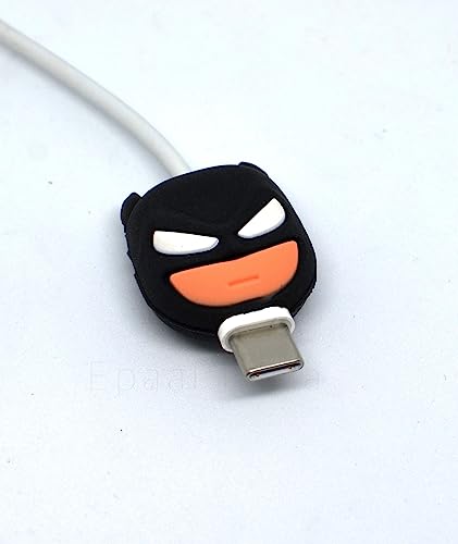 Image of J'TTON Case Cover for 18W /20W iPhone Adapter & USB-C Cable | Cute 3D Cartoon Character (Black B Man)