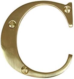 RCH Hardware LT-BR2350-75 Brass House Letter, 3 Inch, Polished Brass