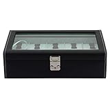 Uhrenkasten aus Vollrindleder zur Aufbewahrung und zum Schutz wertvoller Uhren, Platz für bis zu 10 Uhren