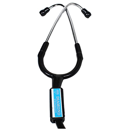 Image of Acoustic Stethoscope | Lightweight Aluminium Chest Piece with Flexible Jointless Tube & Soft Sealing Ear Knobs for Doctors and Medical Students (Diamond)