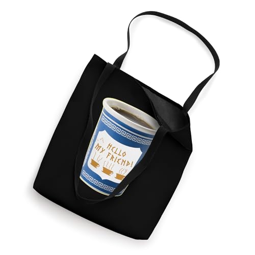 Old School NY New York Hometown Greek Diner Coffee Cup Tote Bag miniatura 2