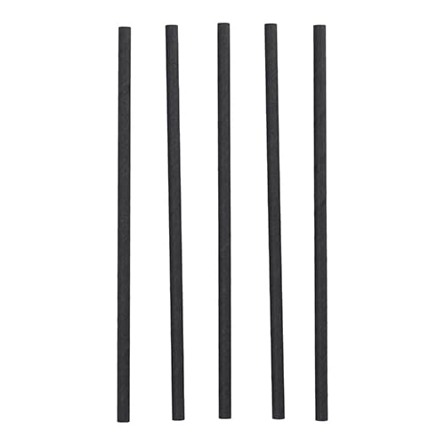 Papstar Shake-Halme, Papier Ø 8 mm, 25 cm schwarz 87997 Papiertrinkhalme Papierstrohhalme Shakehalme, 1200 Stück