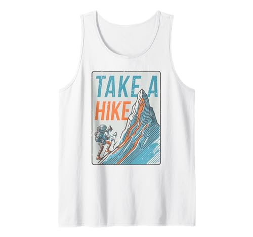 Camisa retro escaladora escena de montaña senderismo aventura vintage Camiseta sin Mangas