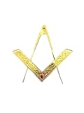 Masonic Lodge Ceremonial Large Freemason Square and Compass Premium Look - Golden