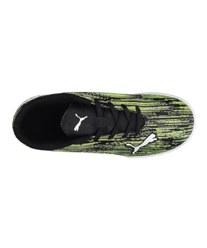 Image of Puma Unisex Baby Ultra 4.2 TT Jr Black-White-Yellow Alert Football Shoe-4 Kids UK (10636702)