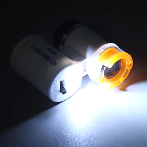 Image of Mini Microscope, 60x Portable Handheld USB Microscope Camera, Telescopic Design, Wide Irradiation Range(9882(RD) 1 White)