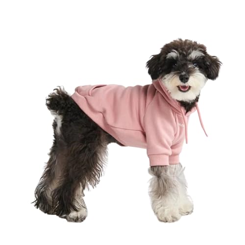 Image of Spark Paws Dog Hoodie - Premium Dog Sweater for Small, Medium, and Large Dogs | Warm Outfits for French Bulldogs, Pitbull, Puppy, Winter Jacket Alternative - Dusty Pink - M