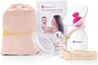 NatureBond Manual Breast Pump. Premium All-in-1 Set - Silicone Breast Pump 100ml, Pump Lid, Pump Stopper, Pump Strap, Pump Bags