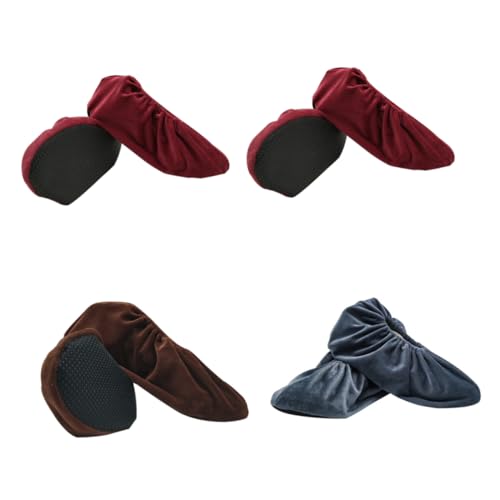 BESTYASH 4 Pairs Lint Cloth Shoes Cover Anti-skid Shoes Cover Sole Shoes Cover Shoe Protector