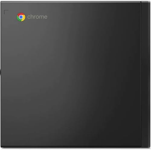 Image of Lenovo ThinkCentre M60q Chromebox Tiny Desktop Computer, Intel Celeron 7305 1.1GHz, 4GB RAM, 64GB eMMC, Chrome OS, Black