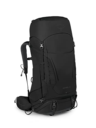 Image of Osprey Kestrel 58L Men's Backpacking Backpack, Black S-M