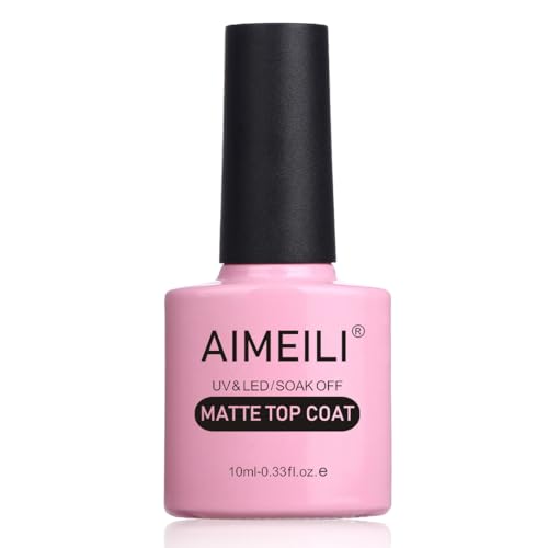 AIMEILI No Wipe Matte Top Coat Überlack UV LED Gellack Gel Nagellack Gel Nail Polish 10ml