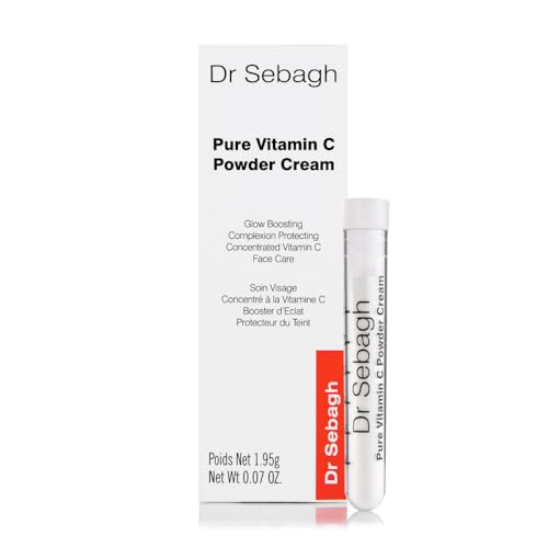 Dr Sebagh Pure Vitamin C Powder Cream Travel Size (1.95 g) | Unique Powder-to-Cream Formula | Award Winning | Improves Complexion, Reduces Discoloration & Enhances Collagen | Lightweight & Refreshing