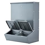 Happybuy Hog Feeder, 3.7 Bushel Capacity, Double Door Pig...