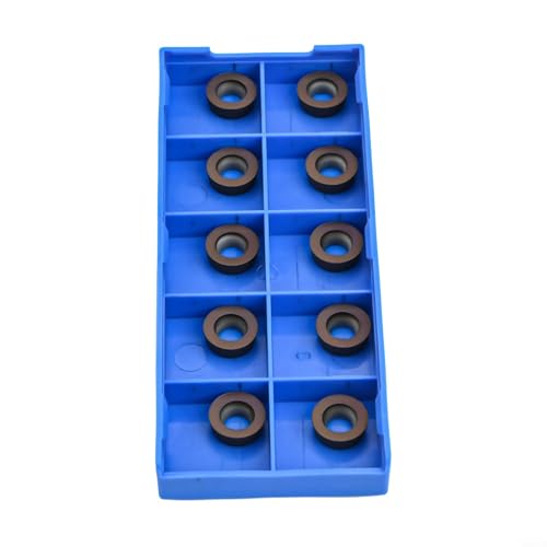 Honseadek 10 Pcs RPMT1003MO VP15TF Carbide Turning Inserts for CNC Lathe and Milling Cutter, for Semi-Finishing and Finishing Indexable Inserts with High, Strong Resistance and Precise Tolerances