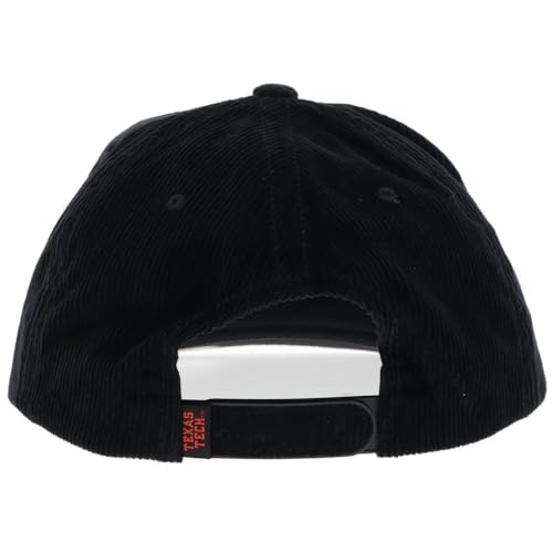 Gorra negra de pana Texas Tech con logo rojo/negro miniatura 2