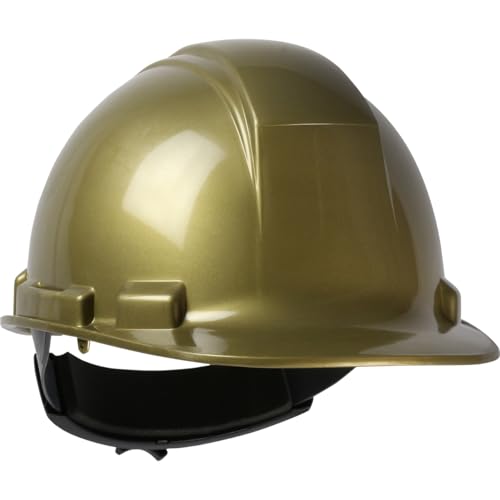 Dynamic Whistler Cap Style Hard Hat, HDPE Shell, ANSI Type 1, Class E, 4-Point Suspension, Wheel Ratchet Adjustment, Gold (280-HP241R-13)