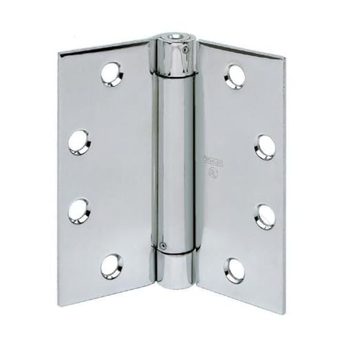 STANLEY 2060R 4 5X4 5 26D STL Spring Door Hinge, Satin Chrome, Steel, 5" Height
