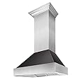 36" Ducted DuraSnow Stainless Steel Range Hood with Oil Rubbed Bronze Shell (8654ORB-36)