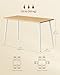VASAGLE Dining Table, Dining Room Table for 4-6 People, Modern Farmhouse, for Kitchen, Quick Assembly, Heat-Resistant Surface, 29.5 x 55.1 x 29.5 Inches, Golden Oak and Cloud White UKDT100N01V2