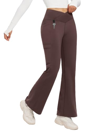 Pantalon de yoga thermique contre le froid coupe bootcut femme