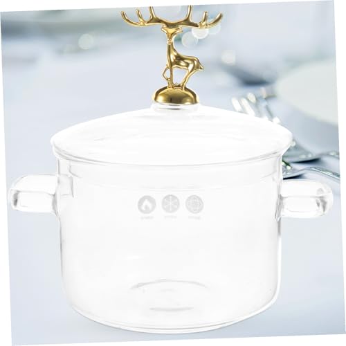 Cuisson polyvalente soupes et lait COLLBATH marmite en verre avec couvercle - 3