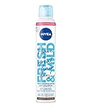 Nivea Fresh & Mild dry shampoo for dark hair tones (200 ml), extra mild dry shampoo spray with pleasant fragrance, dry hair shampoo for long-lasting freshness