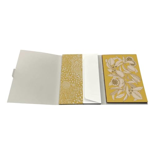 Clairefontaine 116360C - Korrespondenzset - Schreibset Jardin des Sens, 8x Einzelkarten 11x15,5 cm sortiert und 8x Umschläge Pollen C6 naturweiß, 1 Set