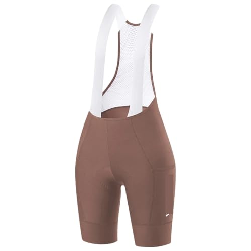Cuissard de cyclisme femme respirant avec collants rembourrés élastiques marron XL