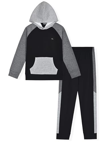 Boys Jogger Sets for Kids 2 Pack Fleece Hoodie and Pull-On Sweatpants for Kids Skateboarding2