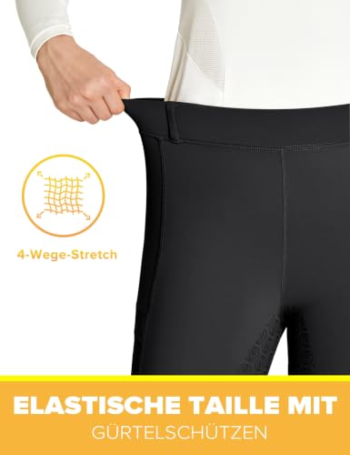 Miniatura 4 de Fitst4 Sports Pantalones De Montar Para Mujer Pantalones De Montar Para Niñas Con Refuerzo De Silicona, Bolsillo Para El Móvil Y Trabillas Para El Cinturón
