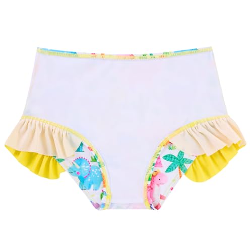 Image of Funnycokid Girls Swimsuit Kids Bathing Suit Rashguard Swimwear Long Sleeve 3 Piece Toddler 3-7 Years