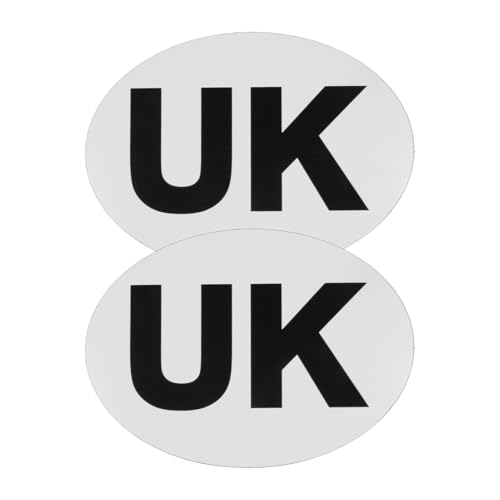 2 Pack UK Magnetic Car Stickers for Europe 18x13.3cm UK Car Magnet Badge for Driving Abroad Self Adhesive Magnet Plate Stickers Waterproof & Easy to Attach Sign for Cars & Trucks