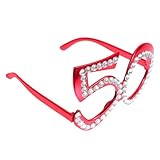TOBBOMEY Gafas Novedosas Montura Brillante y Número 50 para Fiesta de Cumpleaños, Accesorio Adecuado para Photocall y Eventos para Adultos