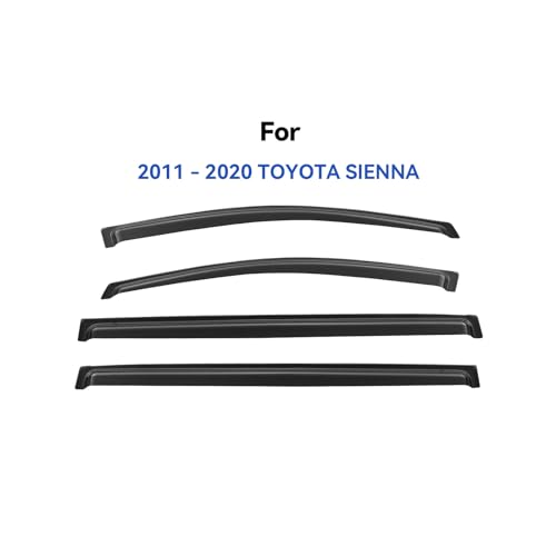 Window Visors Rain Guards Shield for 2011-2020 Toyota Sienna, Window Wind Deflectors Vent Shades for 11-20 Sienna