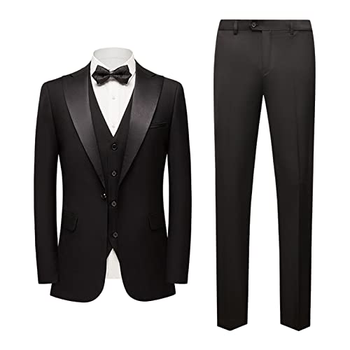 Costume homme mariage sans pli ensemble veste gilet pantalon ajustement régulier