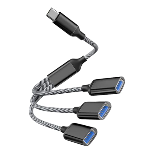 Powice USBC Splitter, USBC Splitter 1 zu 3 USB2.0 Kabel, 10 W wiederaufladbarer USB-Splitter 1 auf 3, USBC Verteiler, OTG Adapter USBC, Adapter USBC auf USB Geeignet für Datenübertragung Powice USBC Splitter, USBC Splitter 1 zu 3 USB2.0 Kabel, 10 W wiederaufladbarer USB-Splitter 1 auf 3, USBC Verteiler, OTG Adapter USBC, Adapter USBC auf USB Geeignet für Datenübertragung